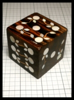Dice : Dice - 6D Pipped - Wood Teak with Mother of Pearl - eBay May 2016